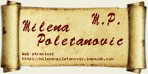 Milena Poletanović vizit kartica